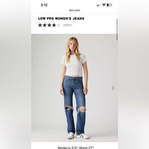 Levi’s low pro straight jeans